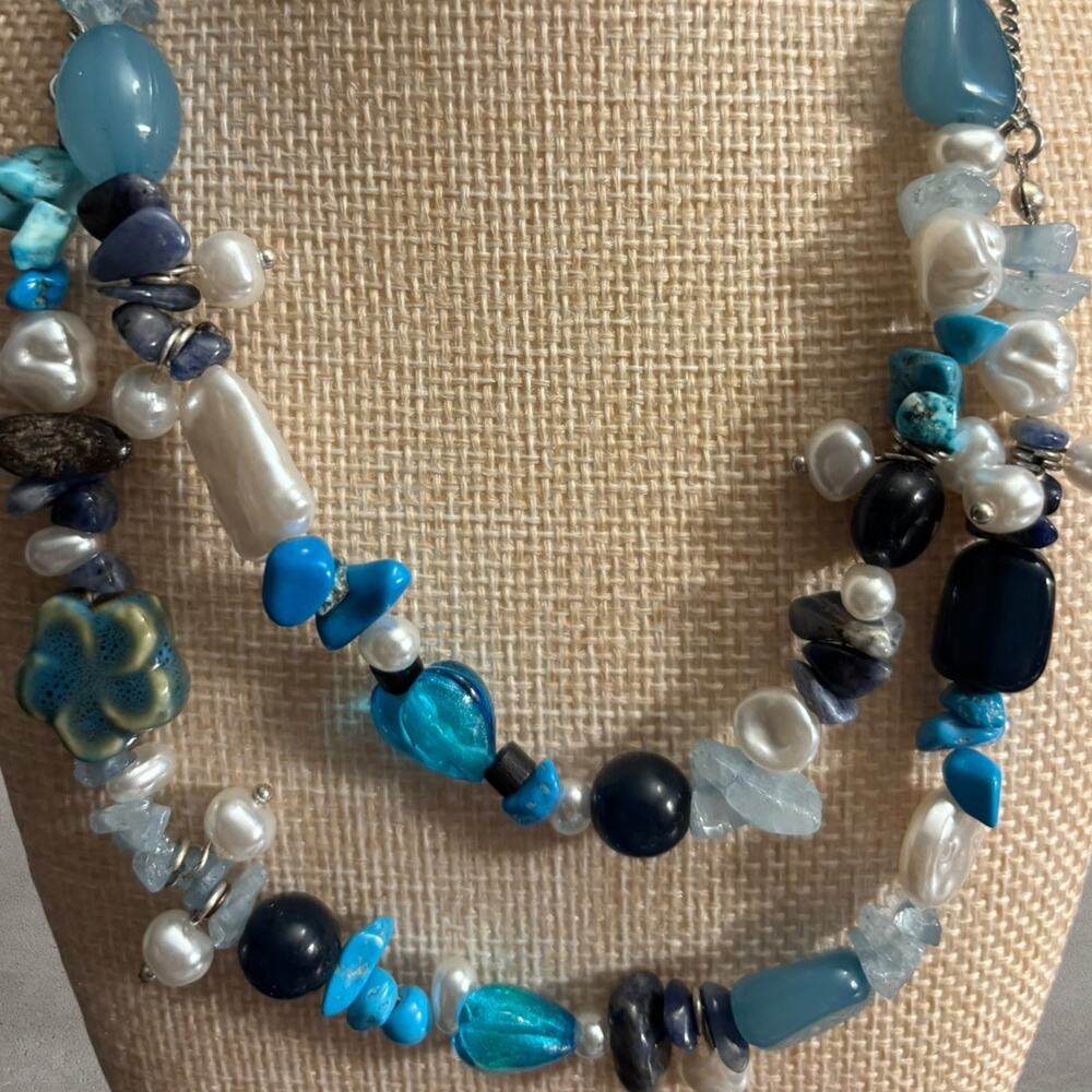 Free People Steal The Show Choker in Turquoise Tonal NWT - Picture 3 of 5